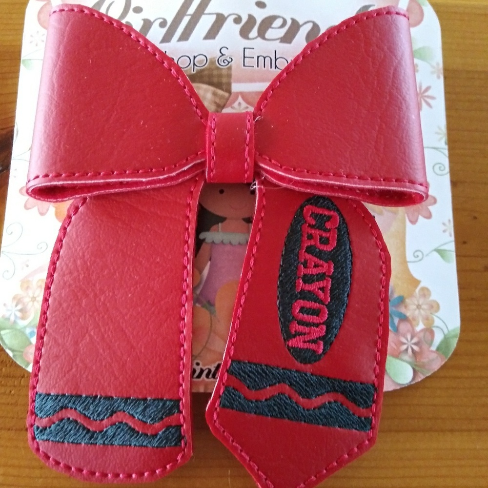 Crayon Cheer Hair Bow - Picture 1 of 1